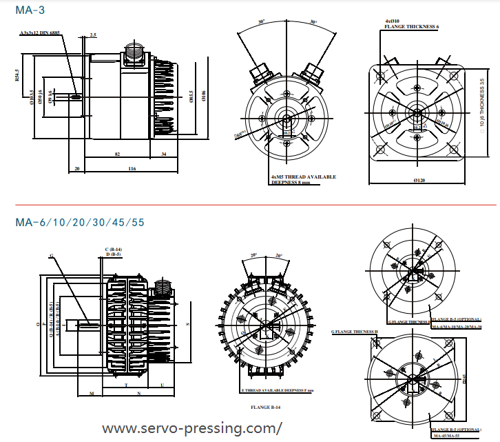 盤式交流伺服電機 MA系列 盤式交流伺服電機 MA系列