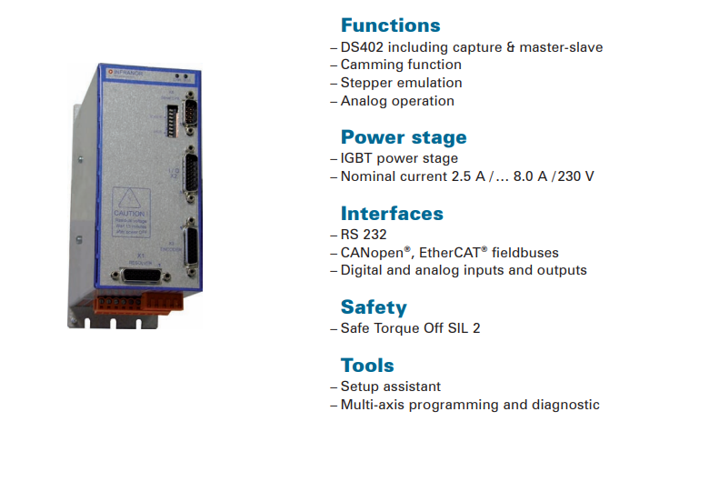 瑞士瑞諾Infranor緊湊型交流伺服驅動器 PAC系列