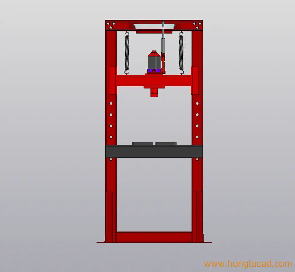 液壓50噸壓力機3D圖紙AutoCAD設計詳解：從原理到實踐